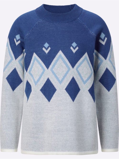 Pull à Col Montant Fil Argenté Brillant Couleur Argenté - Taille Standard - Moda Vilona - Kiabi Pull à Col Montant Fil Argenté Brillant Couleur Argenté - Taille Standard - Moda Vilona - Kiabi