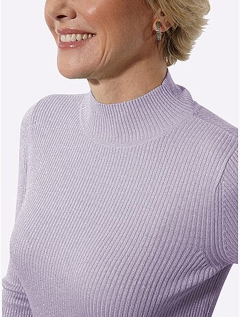 Pull à col montant fil brillant - taille standard - witt
