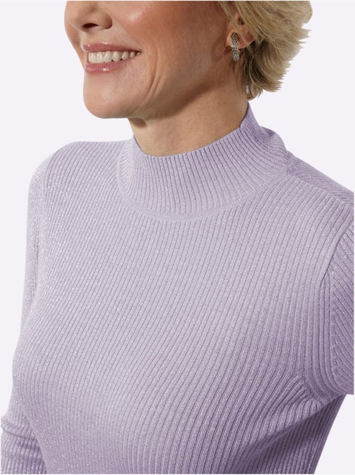 Pull à col montant fil brillant - taille standard - witt - Kiabi