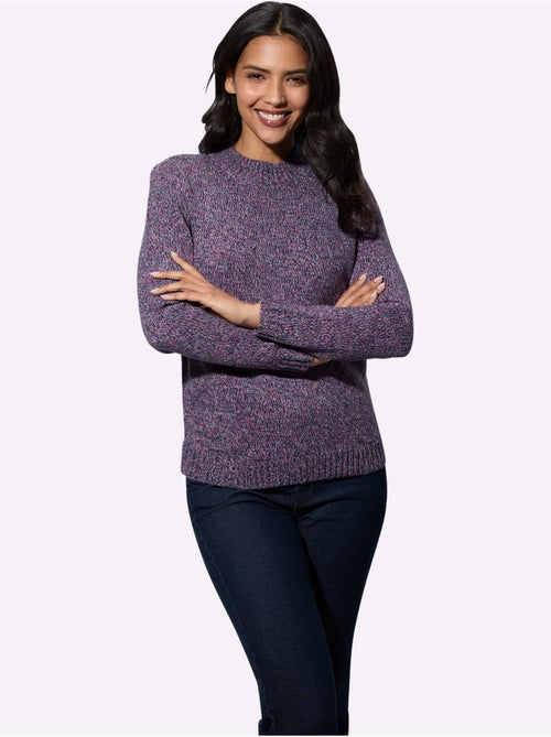 Pull à Col Montant Fil Chiné Doux - Taille Standard - Moda Vilona - Kiabi Pull à Col Montant Fil Chiné Doux - Taille Standard - Moda Vilona - Kiabi