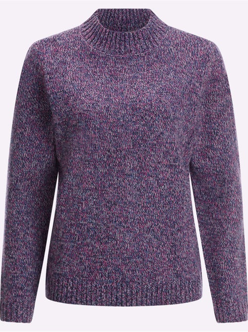 Pull à Col Montant Fil Chiné Doux - Taille Standard - Moda Vilona - Kiabi Pull à Col Montant Fil Chiné Doux - Taille Standard - Moda Vilona - Kiabi