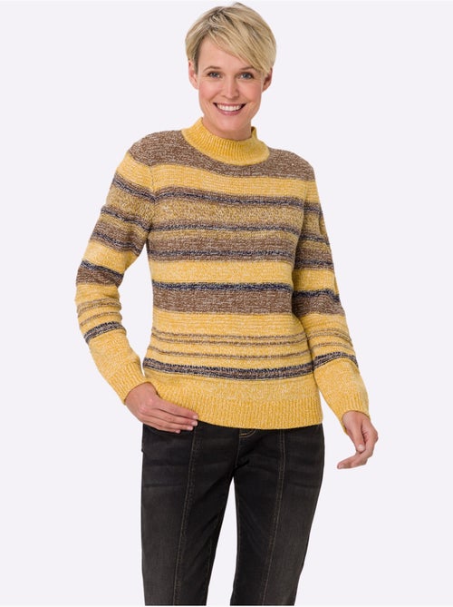 Pull à Col Montant Fil Chiné Doux - Taille Standard - Moda Vilona - Kiabi Pull à Col Montant Fil Chiné Doux - Taille Standard - Moda Vilona - Kiabi