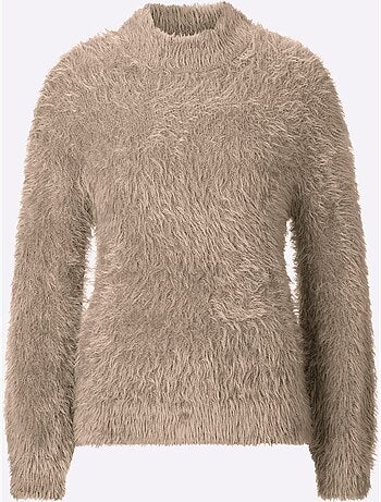 Pull à Col Montant Fil Moelleux à Poils Longs - Taille Standard - Moda Vilona