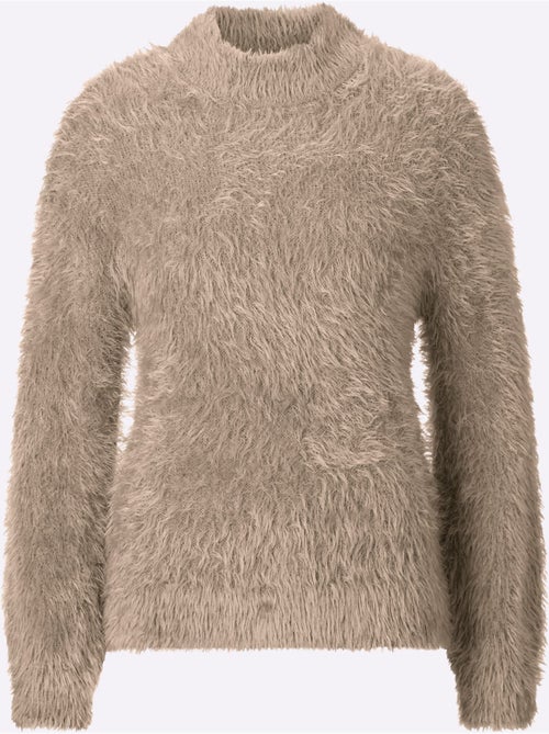 Pull à Col Montant Fil Moelleux à Poils Longs - Taille Standard - Moda Vilona - Kiabi Pull à Col Montant Fil Moelleux à Poils Longs - Taille Standard - Moda Vilona - Kiabi