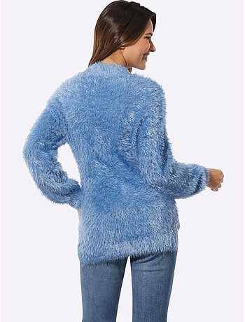 Pull à Col Montant Fil Moelleux à Poils Longs - Taille Standard - Moda Vilona