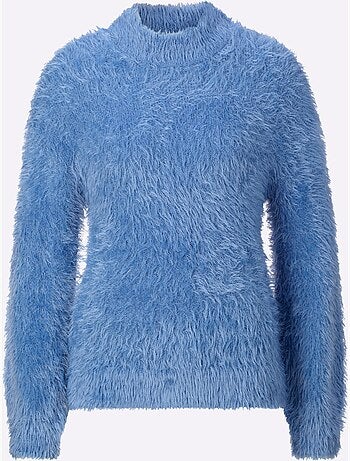 Pull à Col Montant Fil Moelleux à Poils Longs - Taille Standard - Moda Vilona