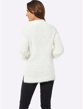 Pull à Col Montant Fil Moelleux à Poils Longs - Taille Standard - Moda Vilona