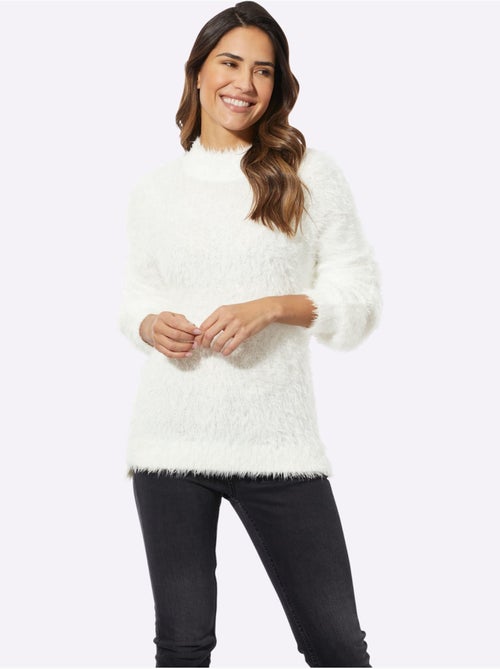Pull à Col Montant Fil Moelleux à Poils Longs - Taille Standard - Moda Vilona - Kiabi Pull à Col Montant Fil Moelleux à Poils Longs - Taille Standard - Moda Vilona - Kiabi