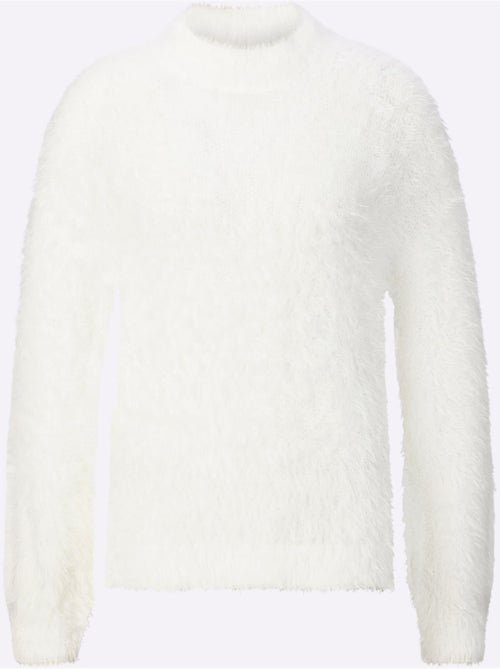 Pull à Col Montant Fil Moelleux à Poils Longs - Taille Standard - Moda Vilona - Kiabi Pull à Col Montant Fil Moelleux à Poils Longs - Taille Standard - Moda Vilona - Kiabi