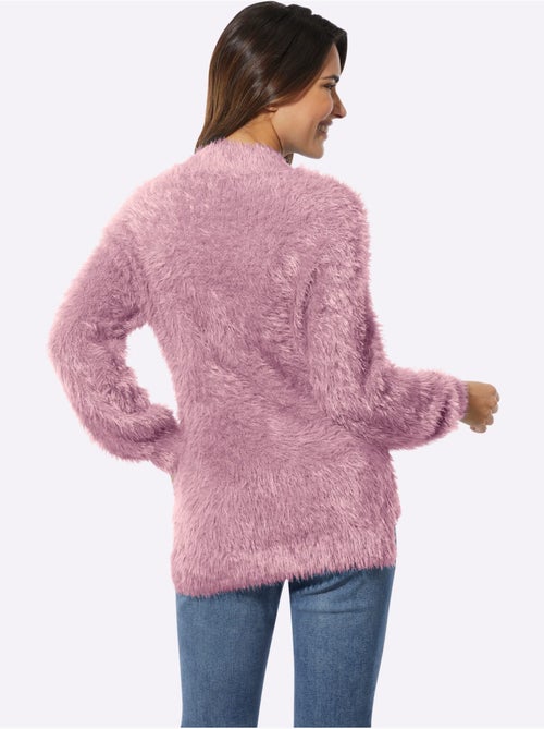 Pull à Col Montant Fil Moelleux à Poils Longs - Taille Standard - Moda Vilona - Kiabi