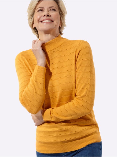 Pull à Col Montant Finitions Côtelées - Taille Standard - Witt - Kiabi Pull à Col Montant Finitions Côtelées - Taille Standard - Witt - Kiabi
