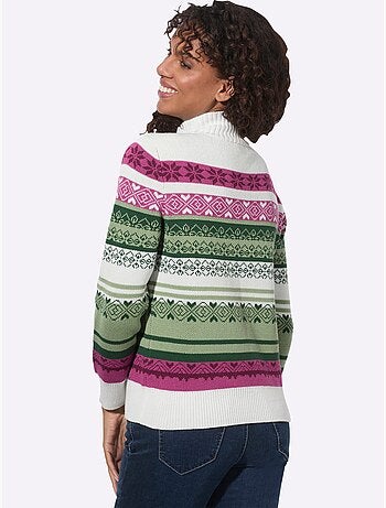 Pull à Col Montant Joli Motif Norvégien - Taille Standard - Witt