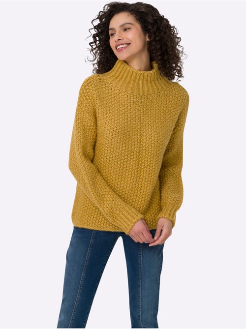 Pull à Col Montant Jolie Structure Tricot - Taille Standard - Helline - Kiabi