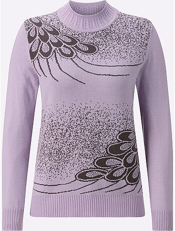 Pull à col montant motif intarsia - taille standard - witt