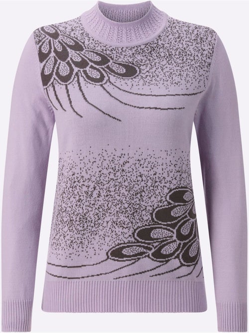 Pull à col montant motif intarsia - taille standard - witt - Kiabi