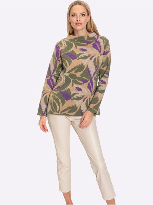 Pull à Col Montant Motif Jacquard Tendance - Taille Standard - Helline - Kiabi Pull à Col Montant Motif Jacquard Tendance - Taille Standard - Helline - Kiabi
