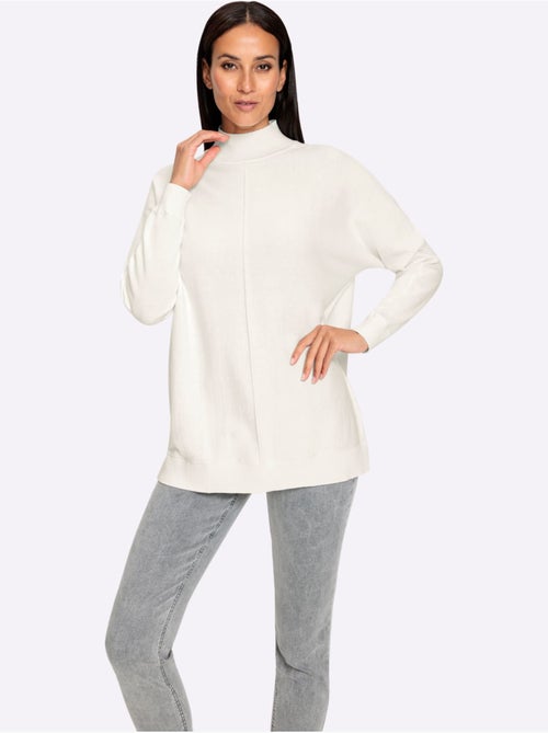 Pull à Col Montant Pur Coton - Taille Standard - helline - Kiabi