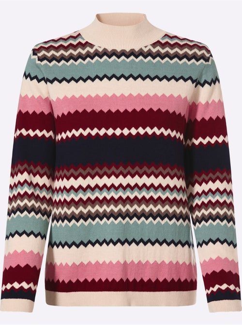 Pull à col montant pur coton - taille standard - moda vilona - Kiabi Pull à col montant pur coton - taille standard - moda vilona - Kiabi
