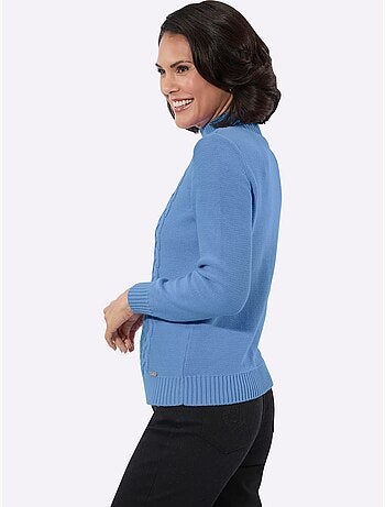 Pull à col montant pur coton - taille standard - witt