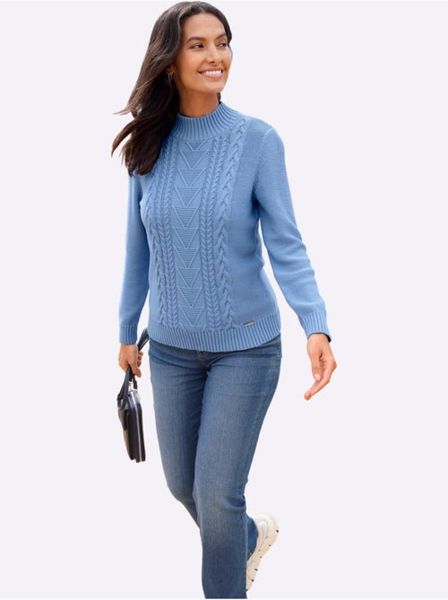 Pull à col montant pur coton - taille standard - witt - Kiabi Pull à col montant pur coton - taille standard - witt - Kiabi