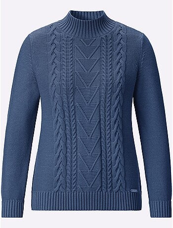 Pull à col montant pur coton - taille standard - witt