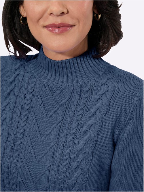 Pull à col montant pur coton - taille standard - witt - Kiabi Pull à col montant pur coton - taille standard - witt - Kiabi