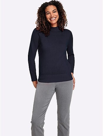 Pull à col montant pur coton - taille standard - witt