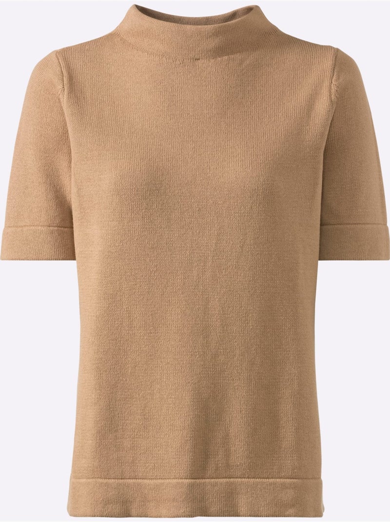 Pull à col montant pur coton - taille standard - witt Doré - Kiabi