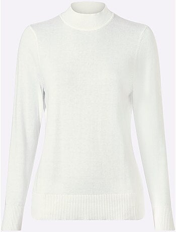 Pull à col montant pur coton - taille standard - witt