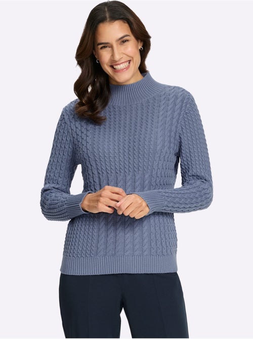 Pull à Col Montant Pur Coton - Taille Standard - Witt - Kiabi
