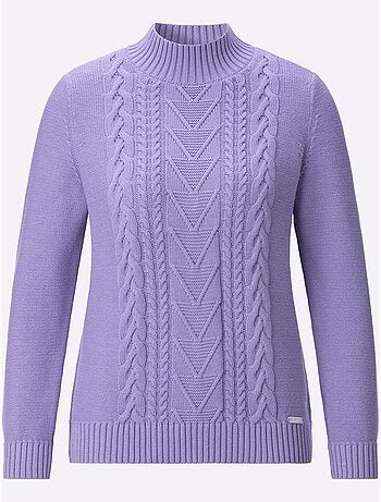 Pull à col montant pur coton - taille standard - witt