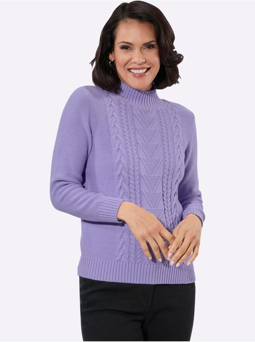 Pull à col montant pur coton - taille standard - witt - Kiabi Pull à col montant pur coton - taille standard - witt - Kiabi