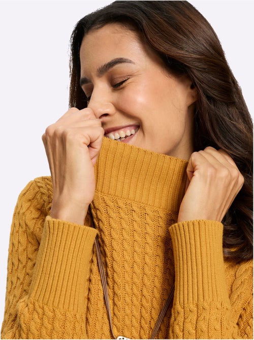 Pull à Col Montant Pur Coton - Taille Standard - Witt - Kiabi