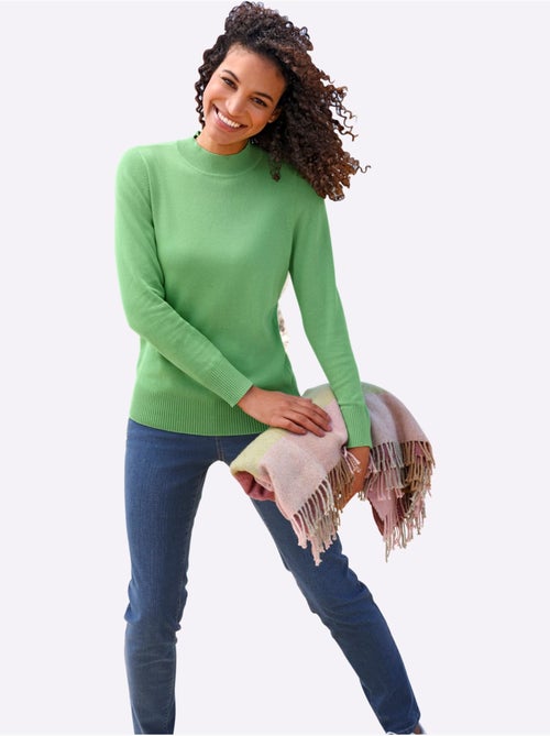 Pull à Col Montant Pur Coton - Taille Standard - Witt - Kiabi
