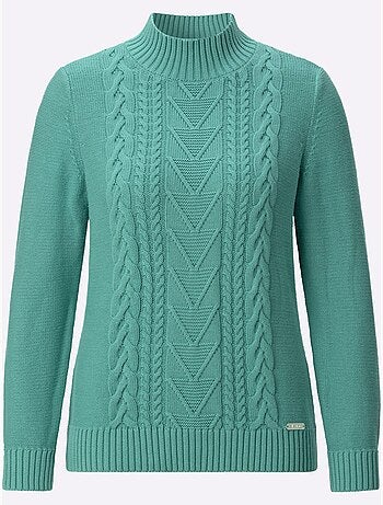 Pull à col montant pur coton - taille standard - witt