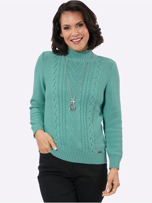 Pull à col montant pur coton - taille standard - witt - Kiabi