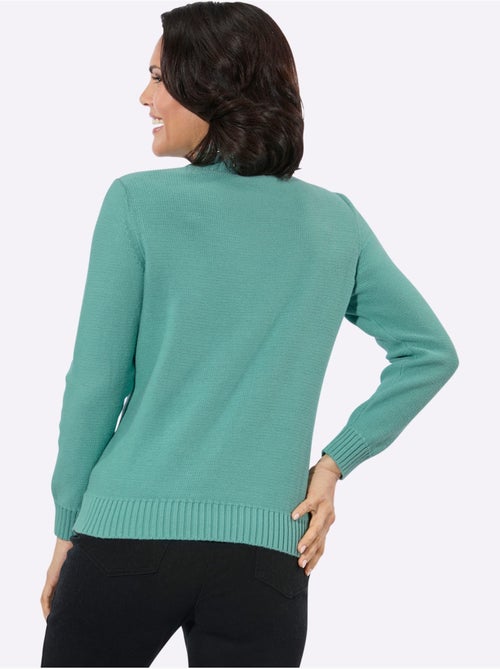 Pull à col montant pur coton - taille standard - witt - Kiabi