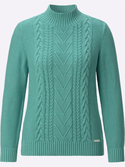 Pull à col montant pur coton - taille standard - witt - Kiabi