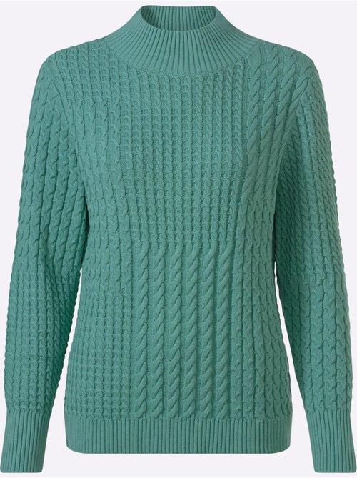 Pull à Col Montant Pur Coton - Taille Standard - Witt - Kiabi
