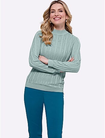 Pull à col montant pure viscose - taille standard - moda vilona