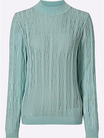 Pull à col montant pure viscose - taille standard - moda vilona