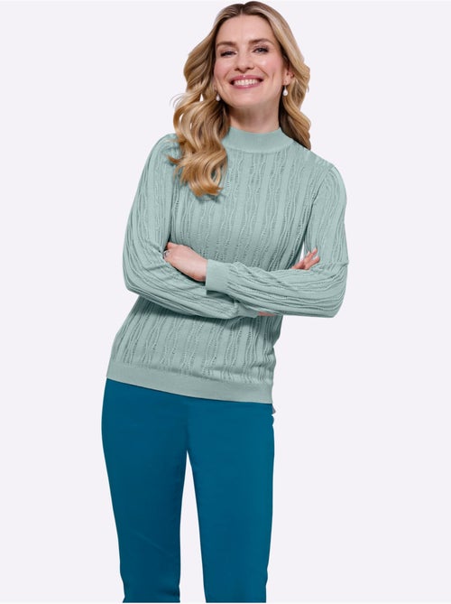 Pull à col montant pure viscose - taille standard - moda vilona - Kiabi Pull à col montant pure viscose - taille standard - moda vilona - Kiabi