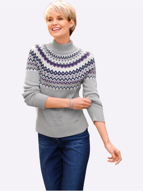 Pull à col montant qualité coton doux sur la peau - taille standard - witt - Kiabi Pull à col montant qualité coton doux sur la peau - taille standard - witt - Kiabi