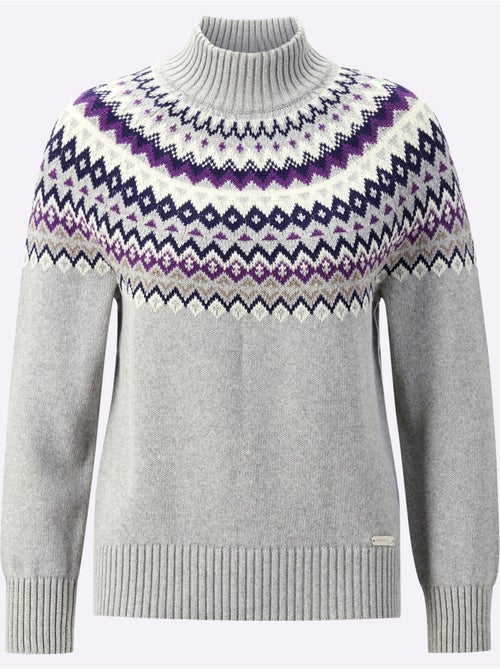 Pull à col montant qualité coton doux sur la peau - taille standard - witt - Kiabi Pull à col montant qualité coton doux sur la peau - taille standard - witt - Kiabi