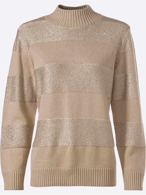 Pull à Col Montant Rayures Tendance - Taille Standard - Helline - Kiabi Pull à Col Montant Rayures Tendance - Taille Standard - Helline - Kiabi