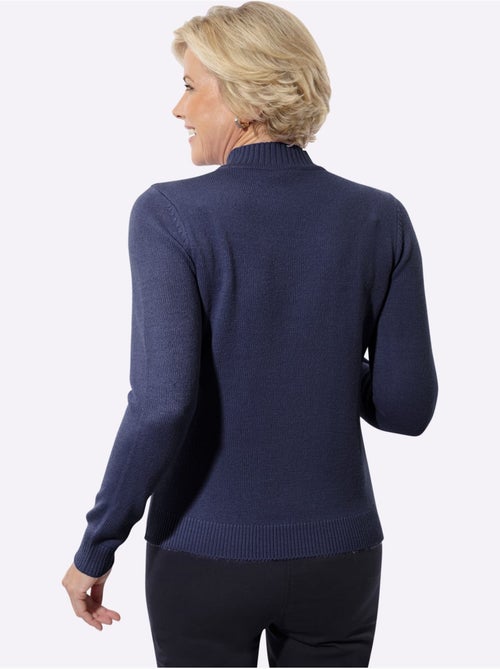 Pull à Col Montant Superbe Broderie Florale - Taille Standard - Witt - Kiabi Pull à Col Montant Superbe Broderie Florale - Taille Standard - Witt - Kiabi