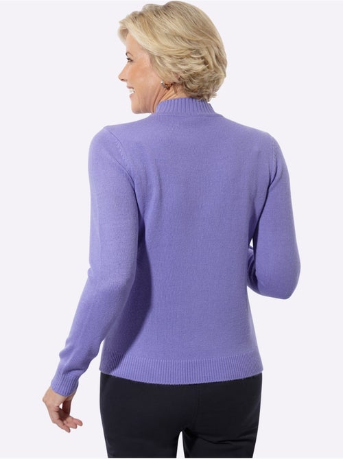 Pull à Col Montant Superbe Broderie Florale - Taille Standard - Witt - Kiabi Pull à Col Montant Superbe Broderie Florale - Taille Standard - Witt - Kiabi
