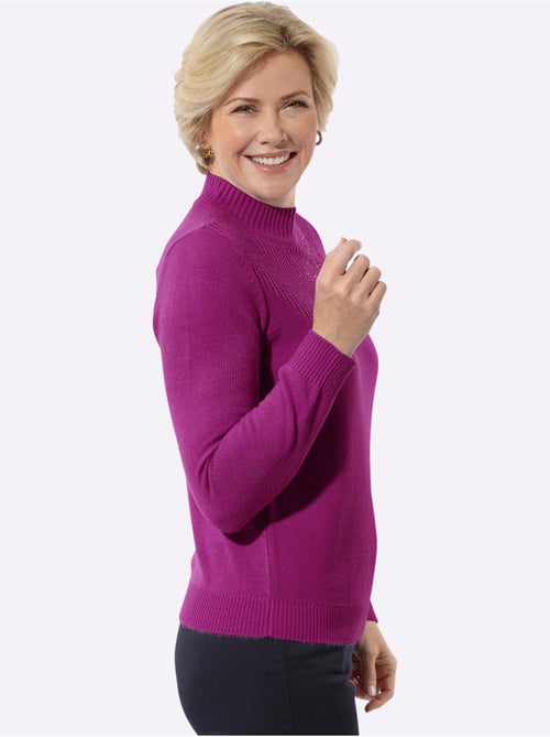 Pull à Col Montant Superbe Broderie Florale - Taille Standard - Witt - Kiabi Pull à Col Montant Superbe Broderie Florale - Taille Standard - Witt - Kiabi