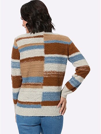 Pull à Col Montant Superbe Motif Intarsia - Taille Standard - Witt