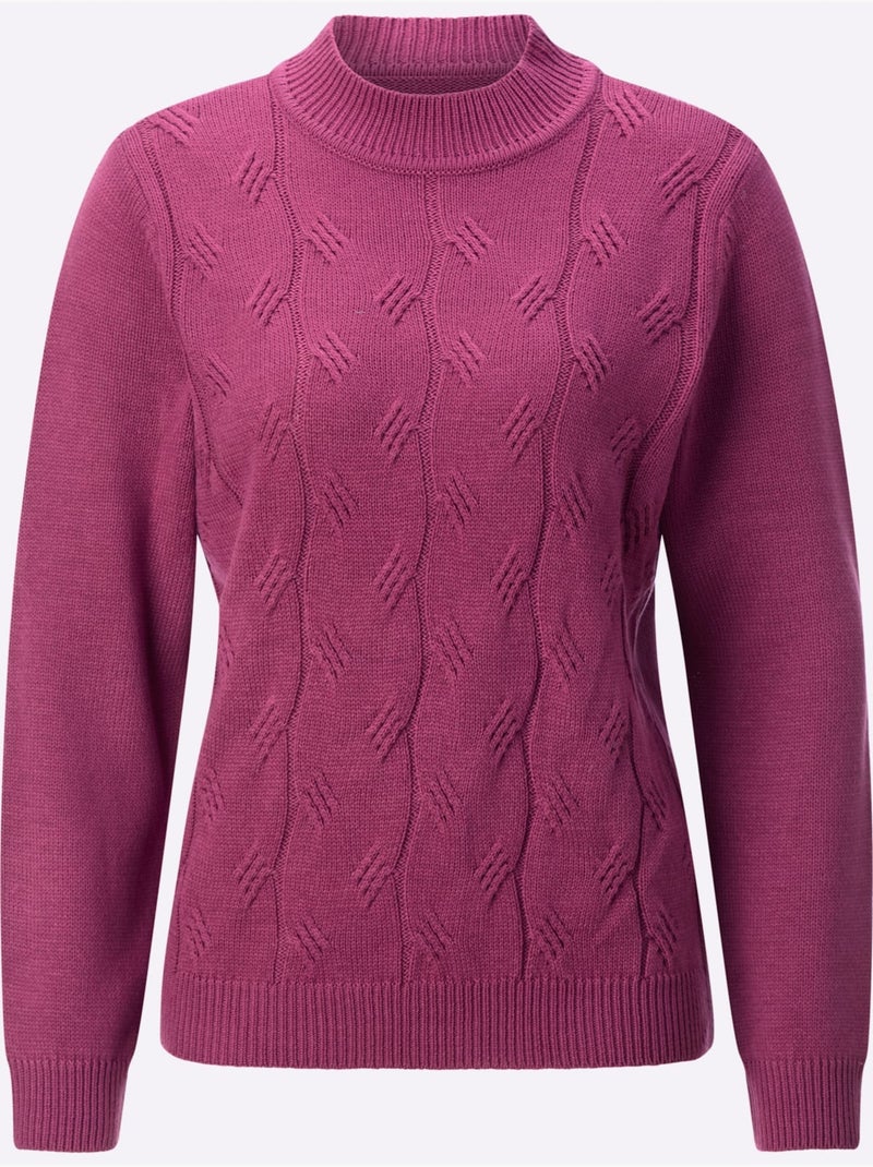 Pull à col montant toucher doux - taille standard - witt Bruyère/Menthe - Kiabi